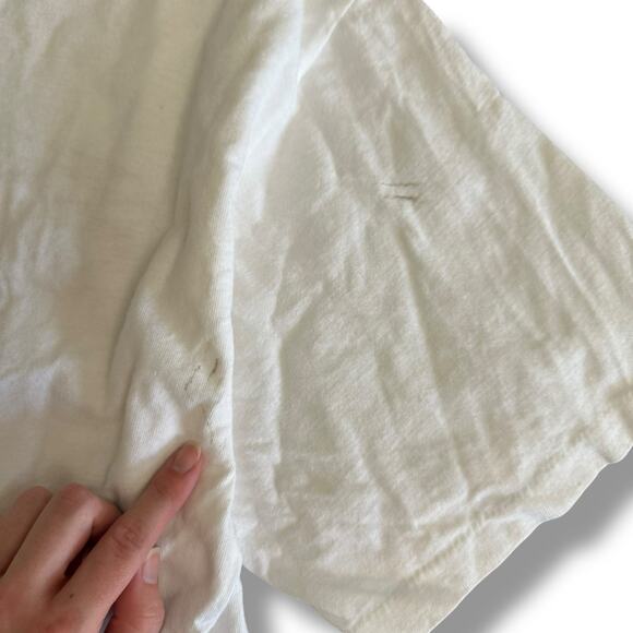 Vintage 90s Elvis Presley Graphic T-Shirt XL White Diamond Dust Music Tee - Picture 8 of 8